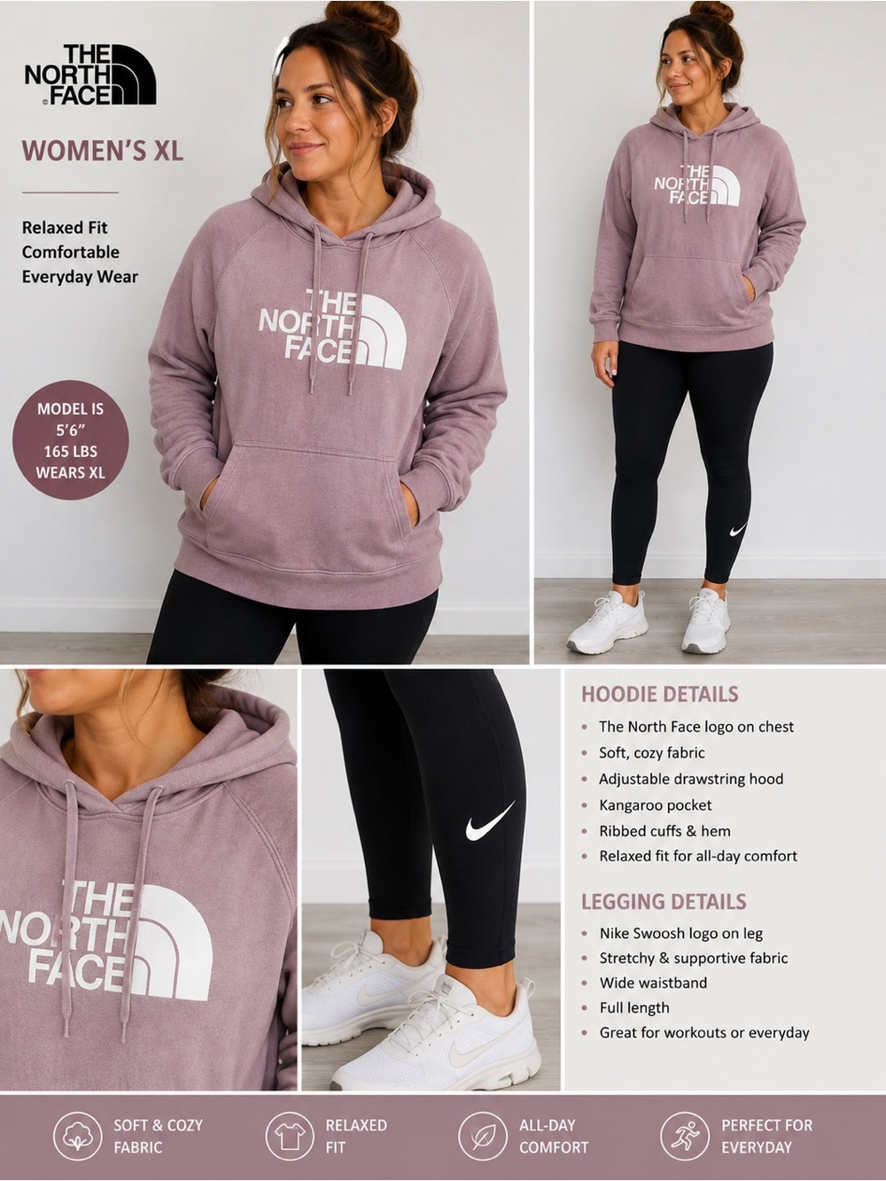 The North Face Women's Hoodie - Mauve